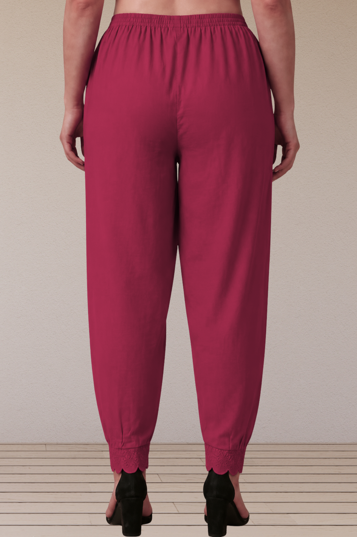 Deep Berry Scallop Cut Salwar