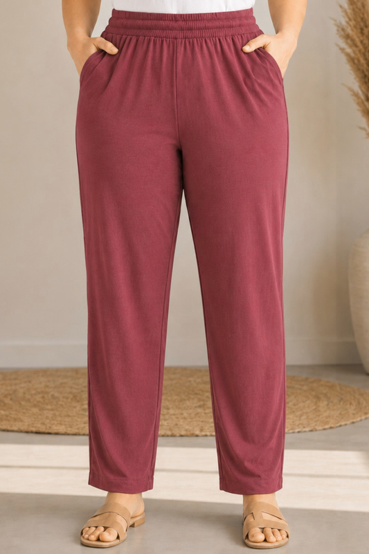 Deep Onion Everyday Cotton Kurti Pants
