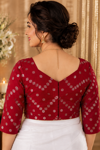 Deep Maroon Silk Blouse