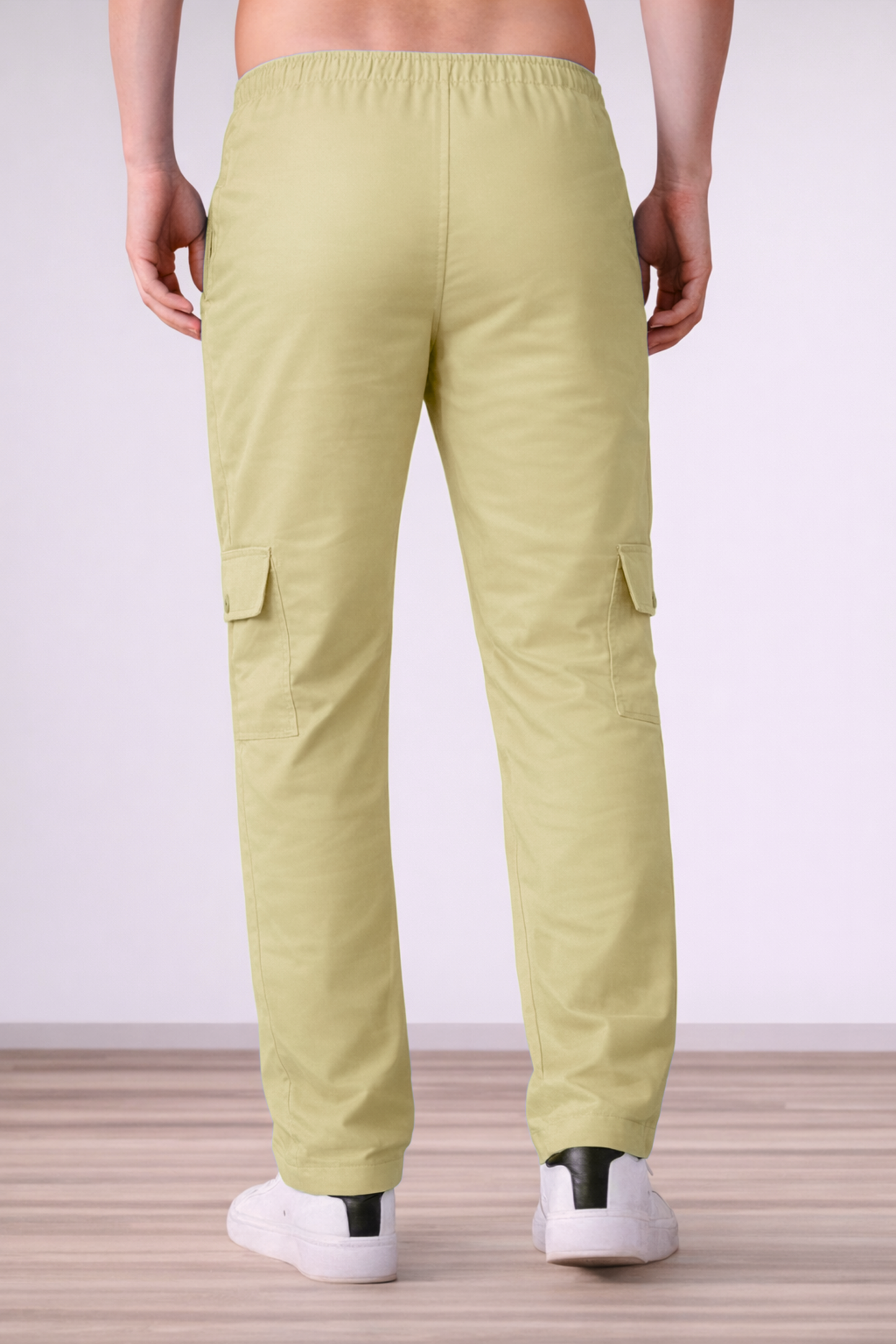 Desert Beige Cotton Cargo Pants