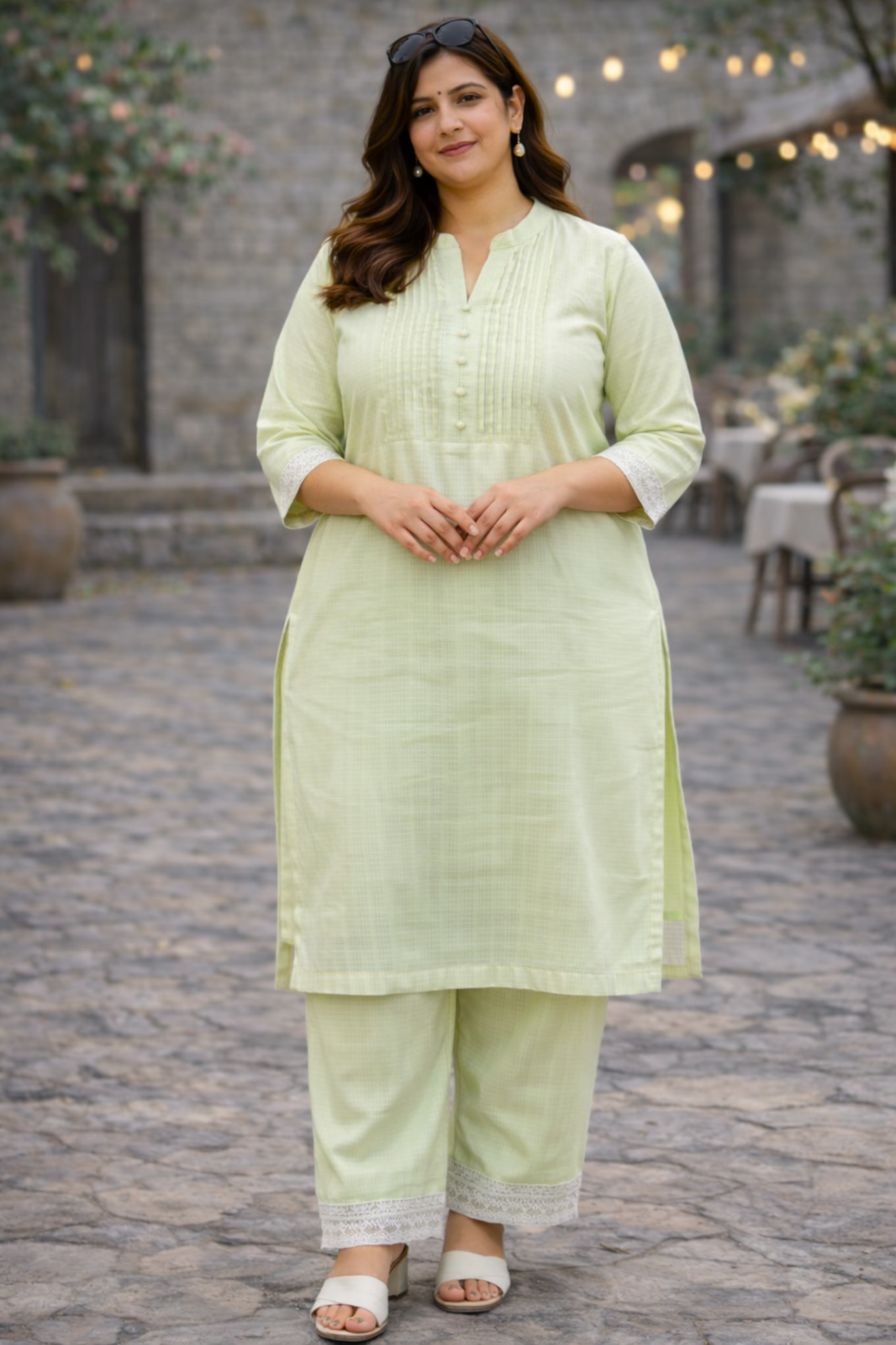 Dewy Green Kota Co-ord Set