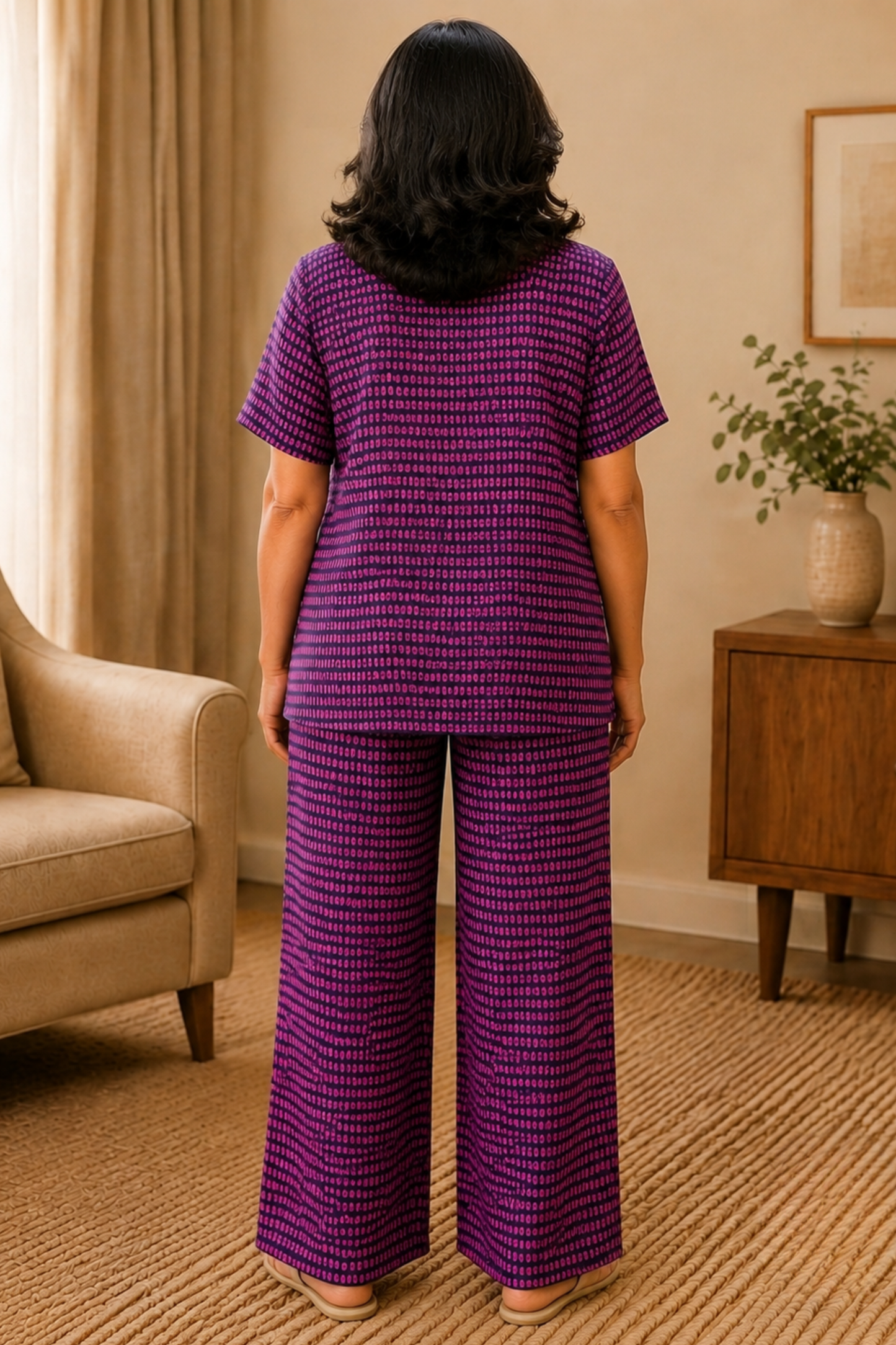 Dreamy Berry Rayon Night Suit