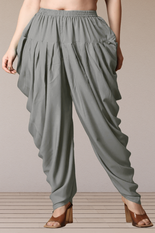 Dusty Grey Belted Dhoti Salwar