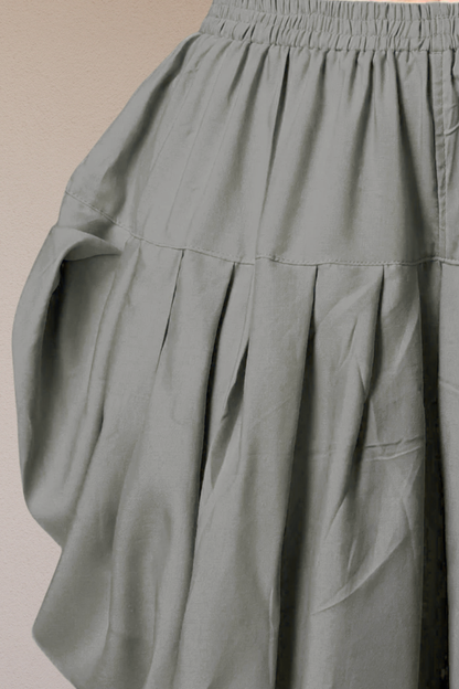 Dusty Grey Belted Dhoti Salwar