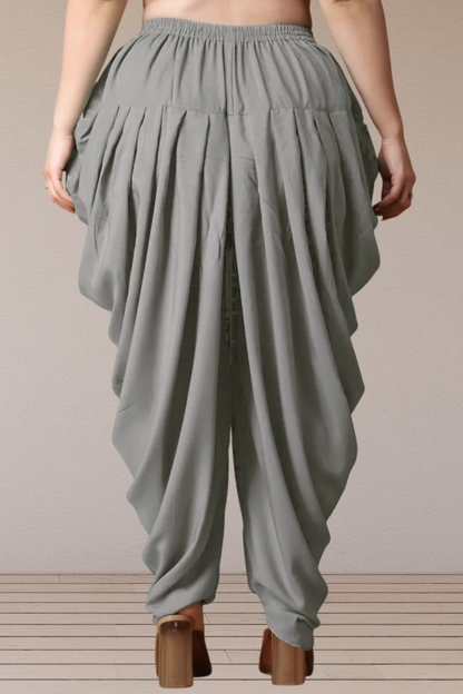 Dusty Grey Belted Dhoti Salwar