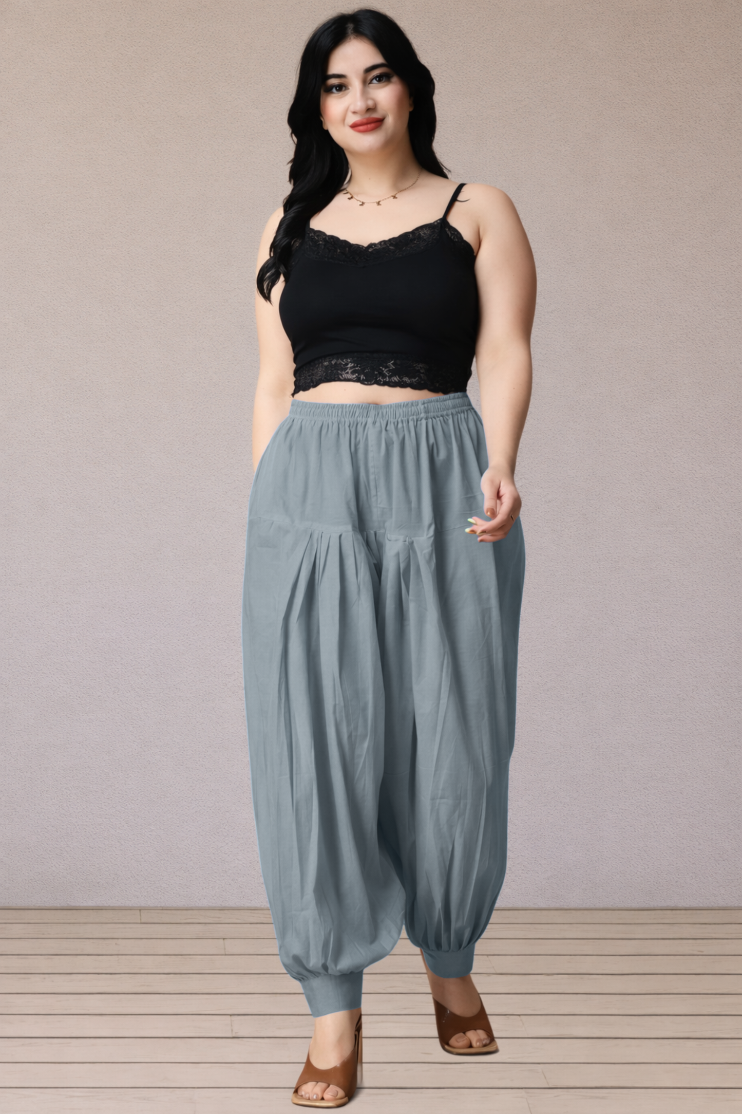 Light Grey Cotton Afghani Salwar