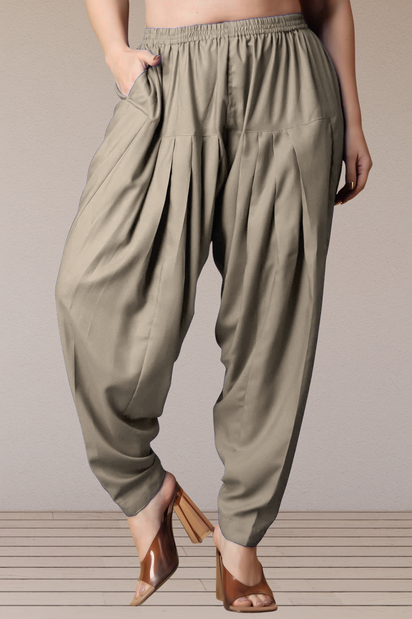 Dusty Grey Straight Rayon Salwar Pants