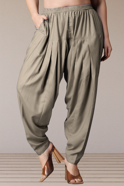 Dusty Grey Straight Rayon Salwar Pants