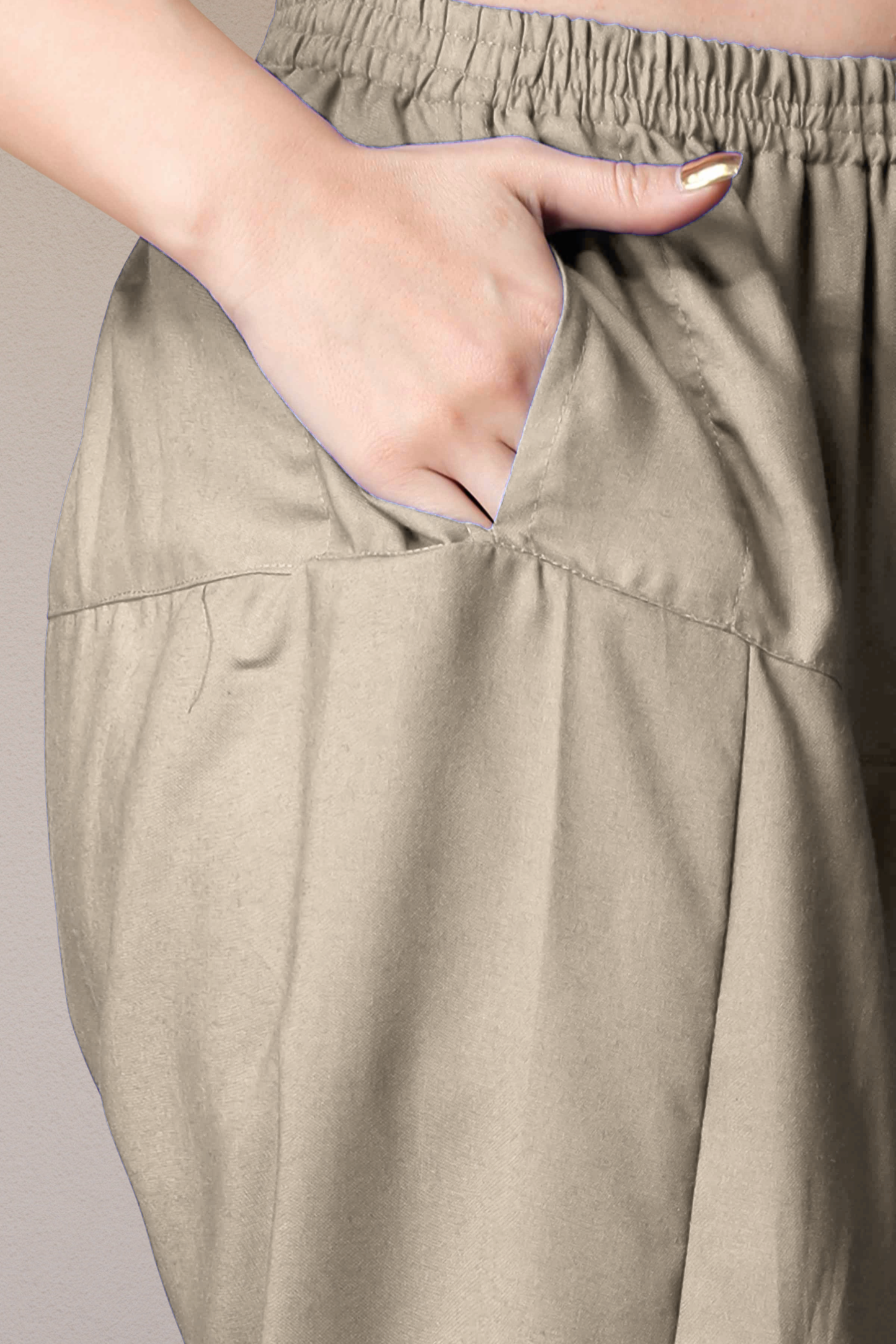 Dusty Grey Straight Rayon Salwar Pants
