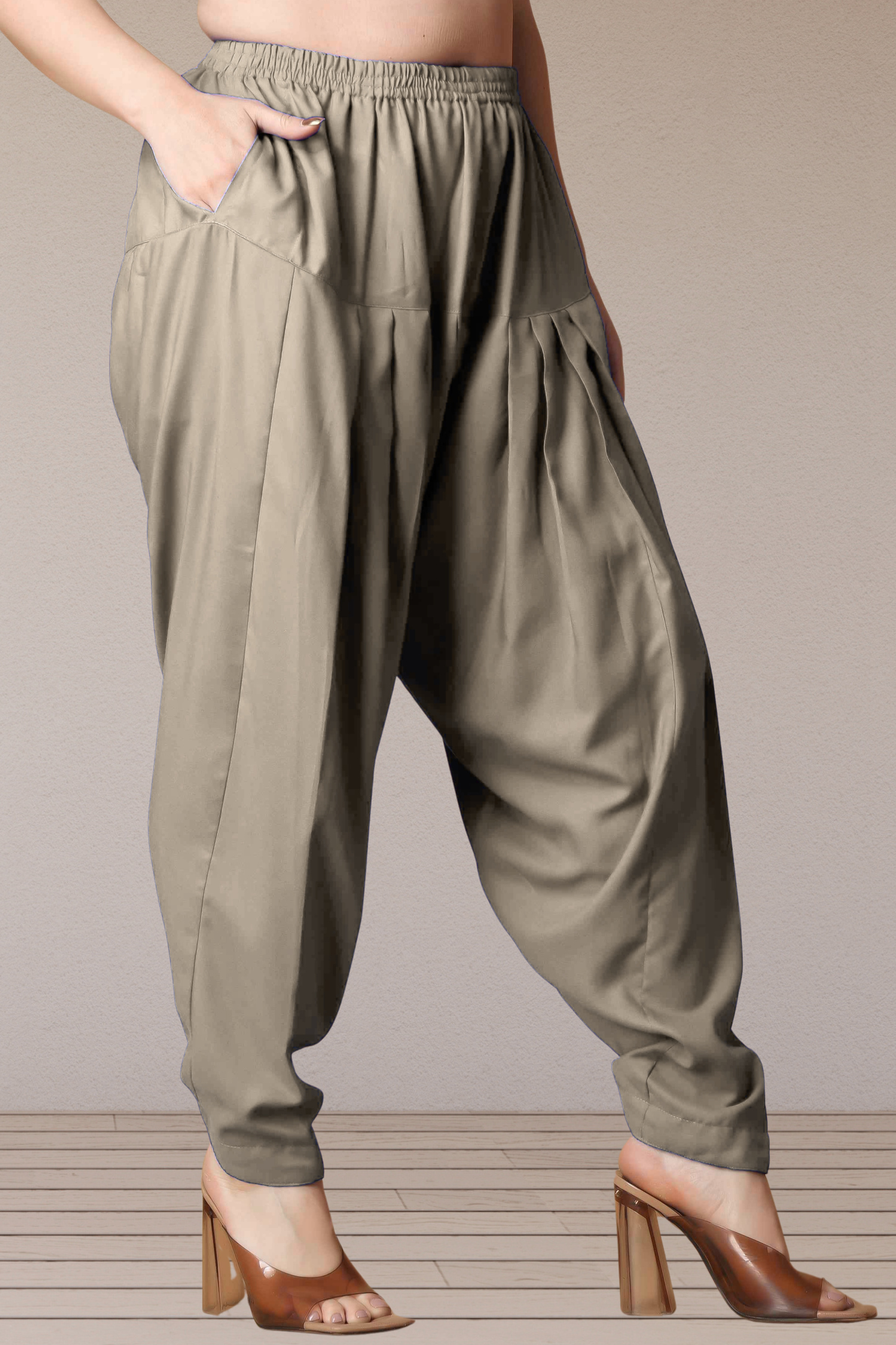 Dusty Grey Straight Rayon Salwar Pants