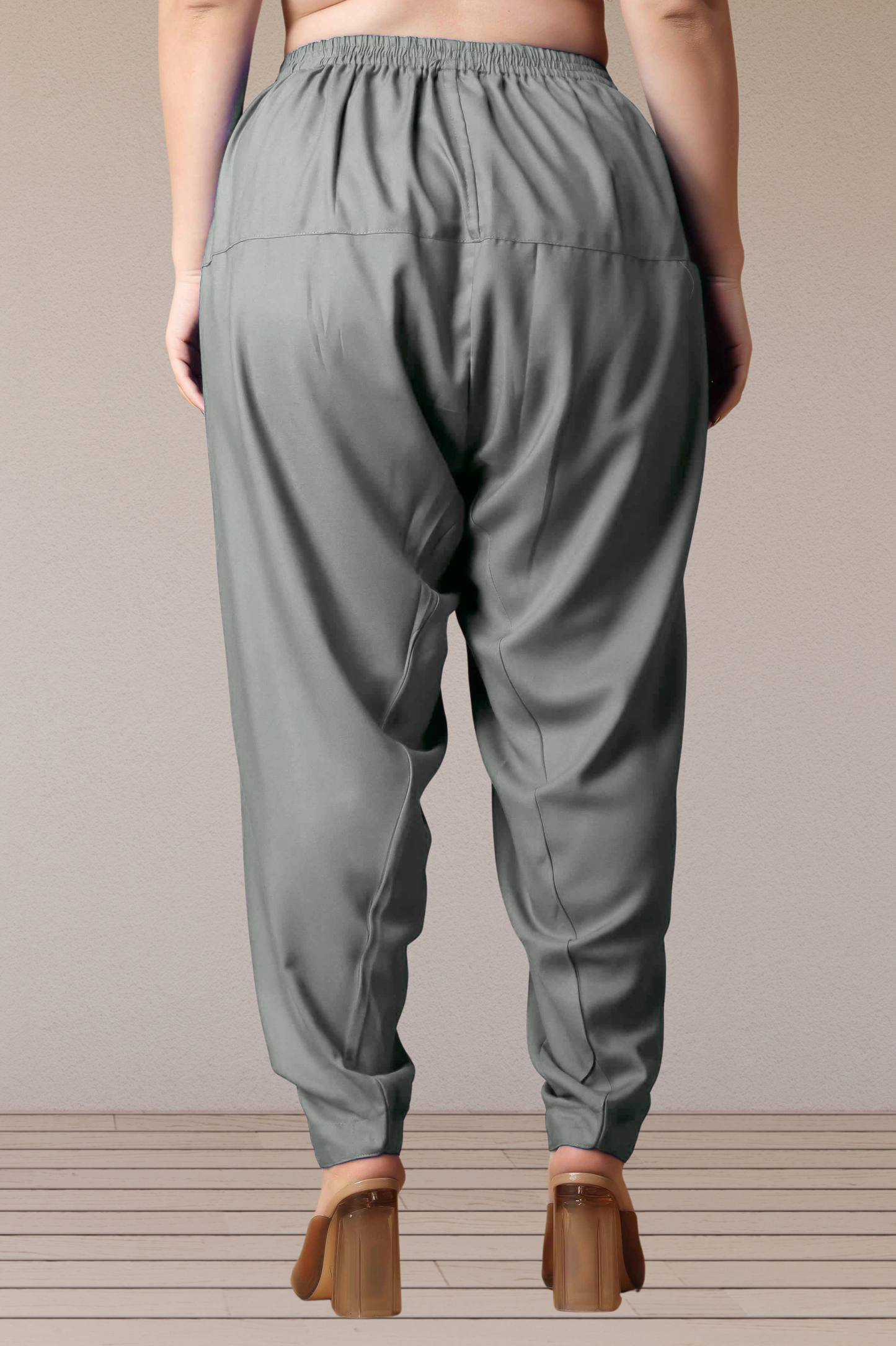 Light Grey Straight Rayon Salwar Pants