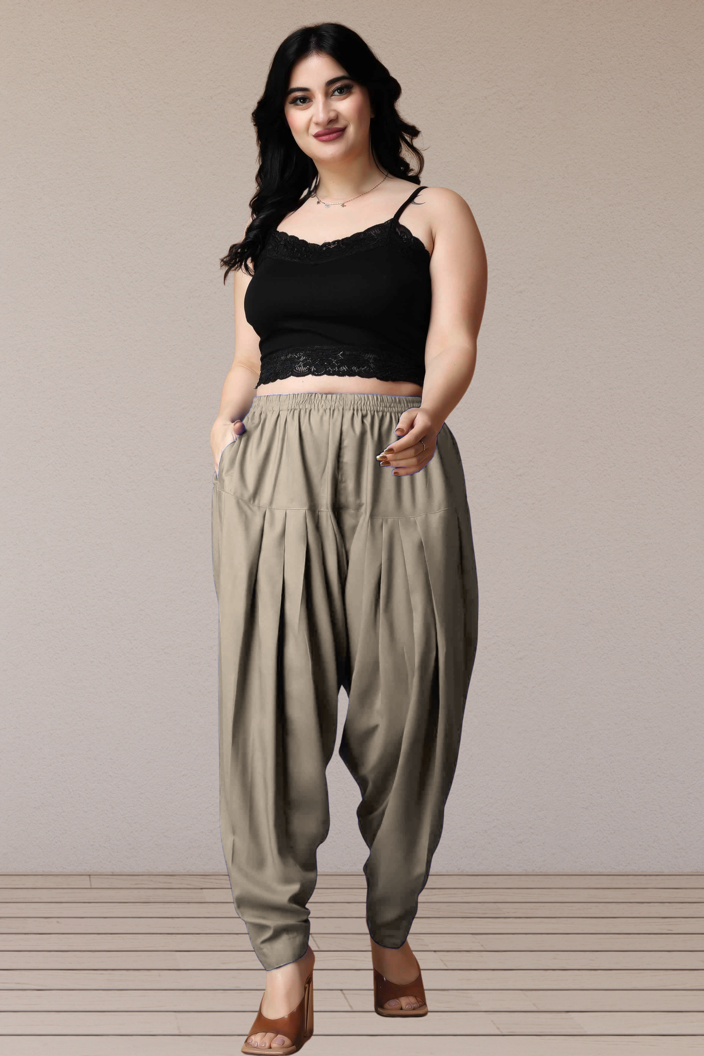 Dusty Grey Straight Rayon Salwar Pants