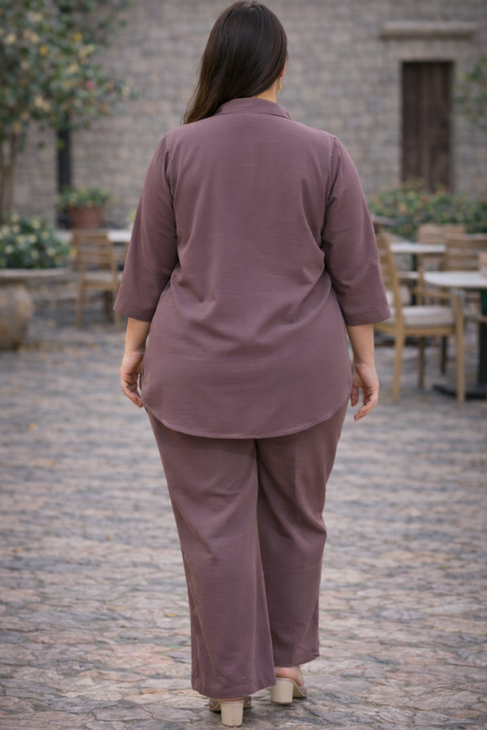 Dusty Mauve Crushed Co-ord Set
