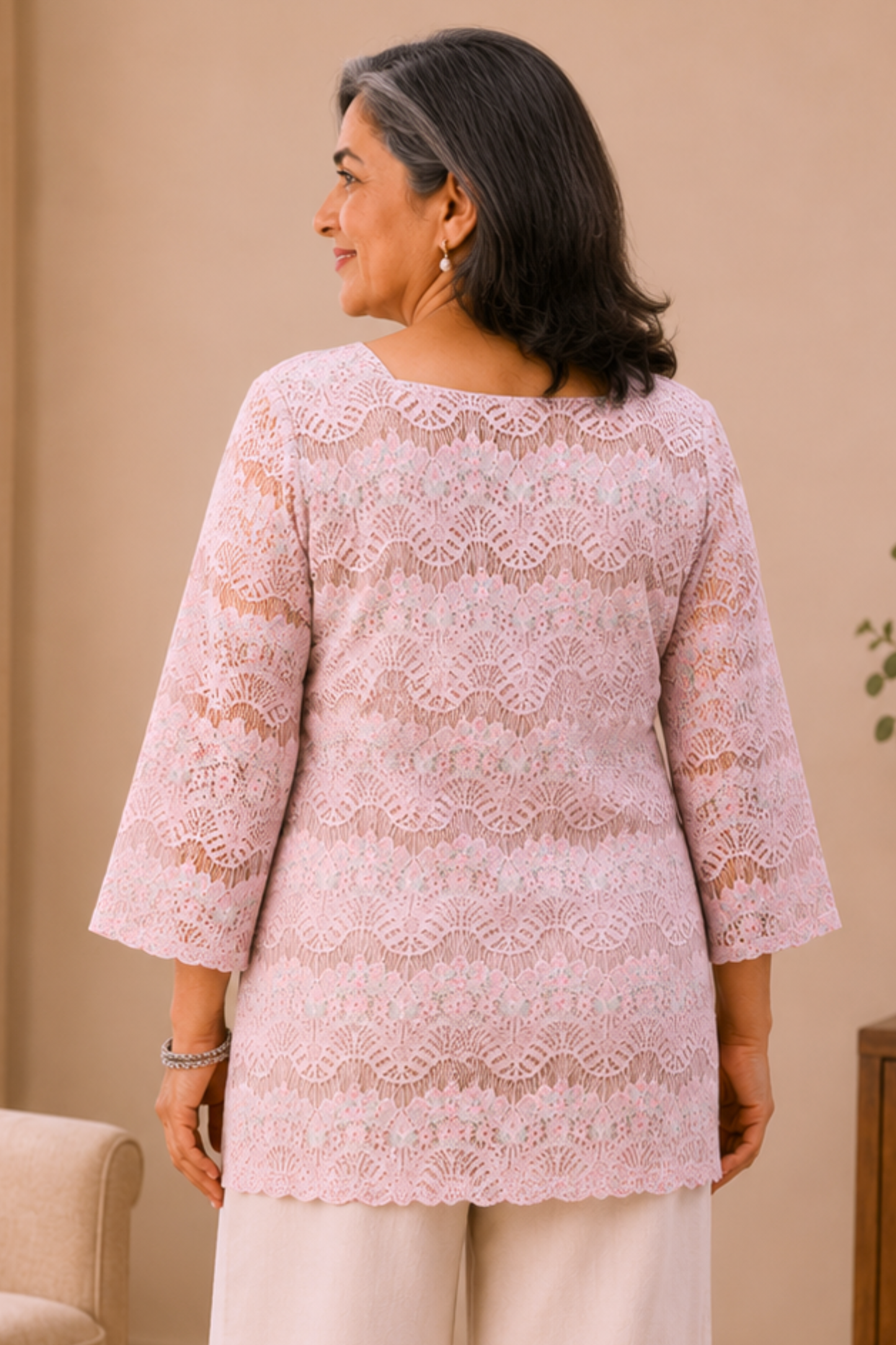 Dusty Mauve Everyday Schiffli Top