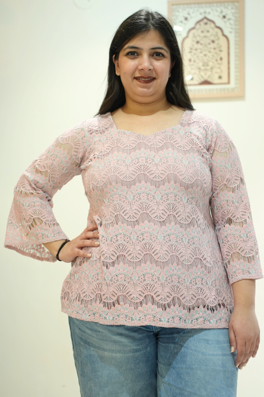 Dusty Mauve Everyday Schiffli Top