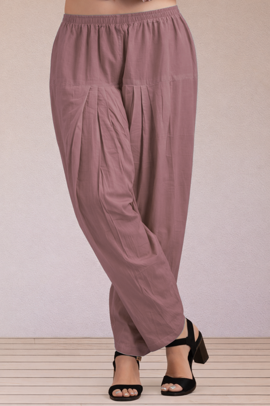 Mauve Easy Fit Cotton Salwar