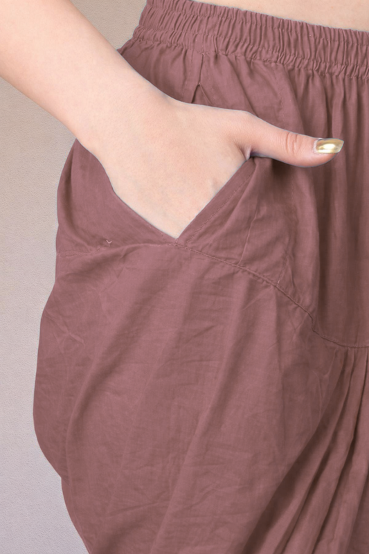 Mauve Easy Fit Cotton Salwar