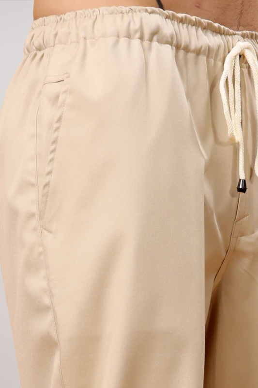 Earthy Taupe Solid Stretch Cargo - 4 Pocket