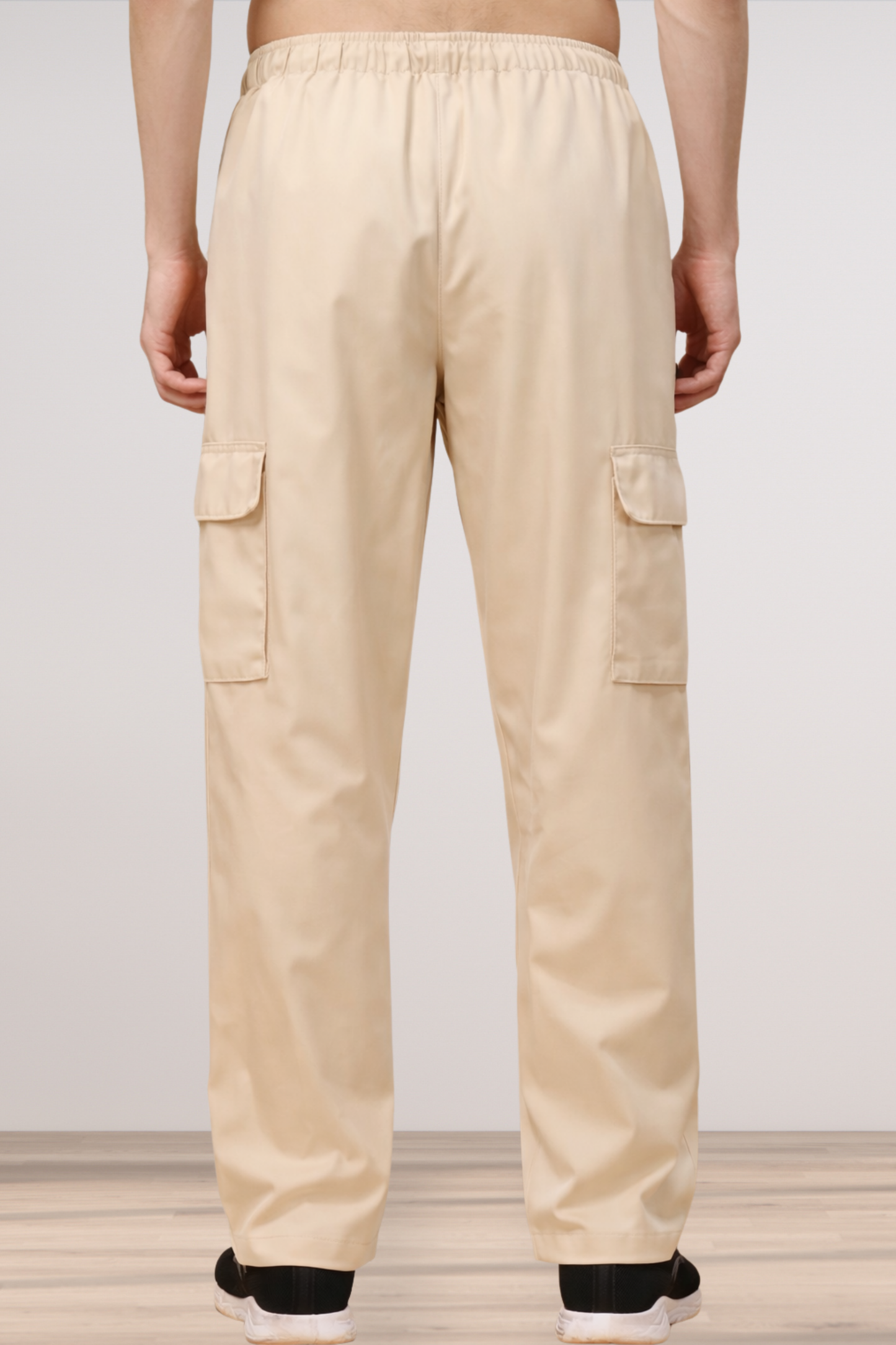 Earthy Taupe Solid Stretch Cargo - 4 Pocket