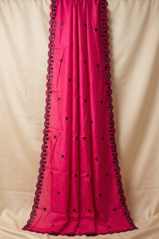 Embroidered Cherry Passion Dupatta