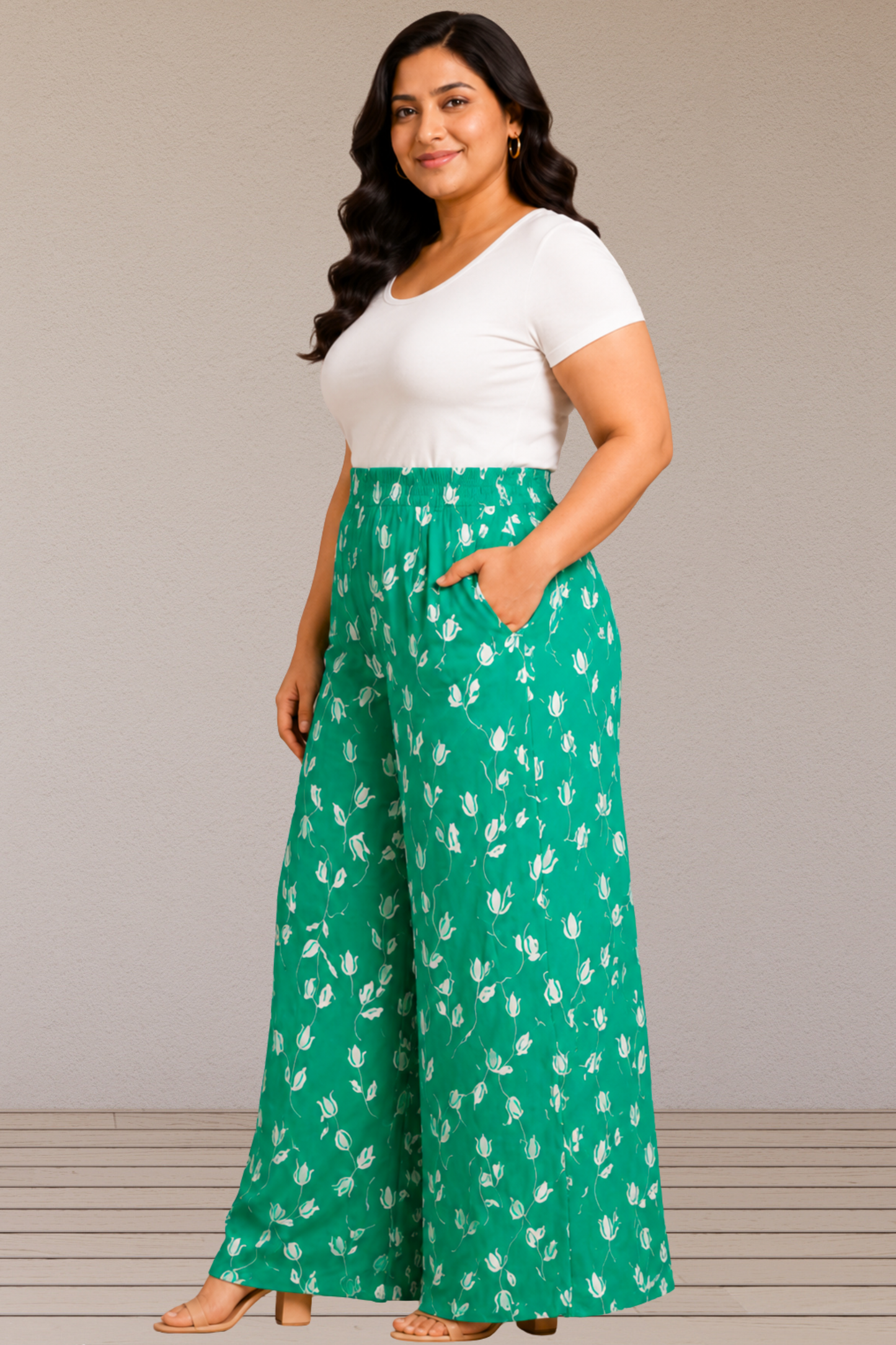 Emerald Ease Rayon Lounge Pants