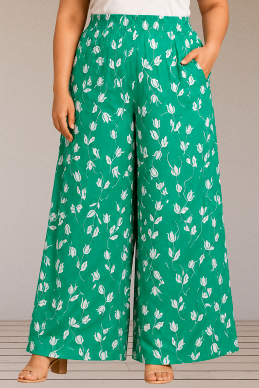 Emerald Ease Rayon Lounge Pants