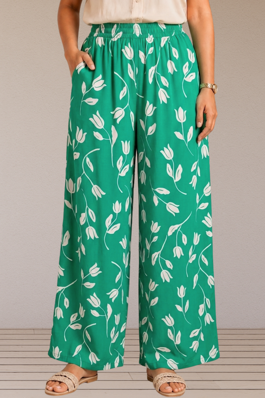 Emerald Ease Rayon Lounge Pants