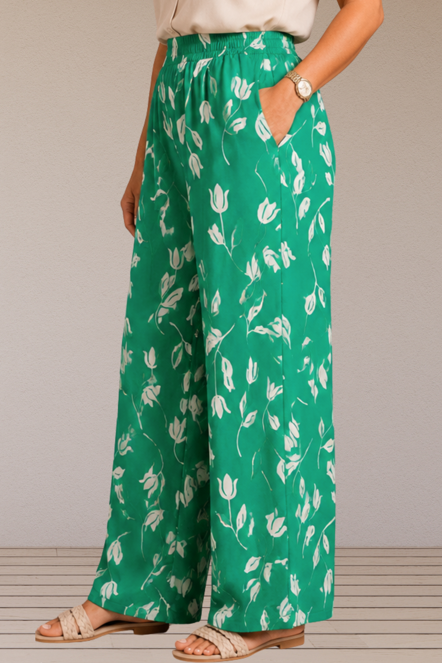 Emerald Ease Rayon Lounge Pants