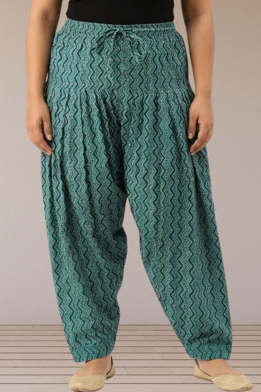 Emerald Wave Pleated Salwar