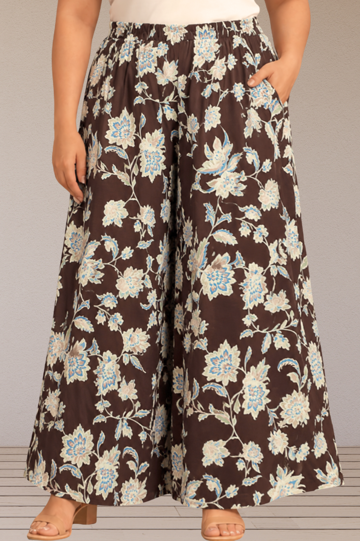 Espresso Floral Rayon Lounge Pants