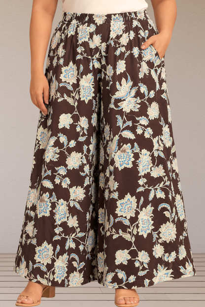 Espresso Floral Rayon Lounge Pants