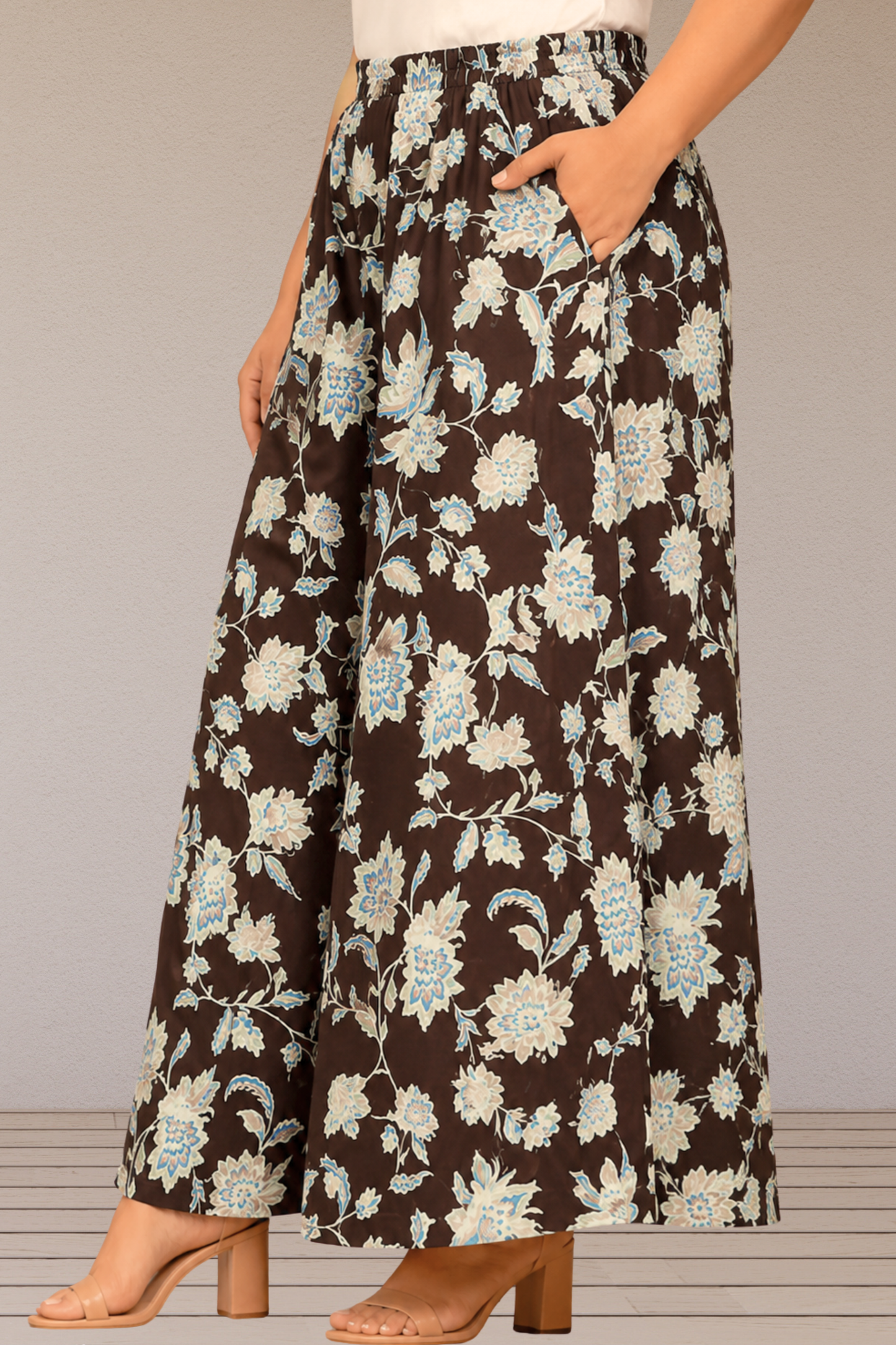 Espresso Floral Rayon Lounge Pants