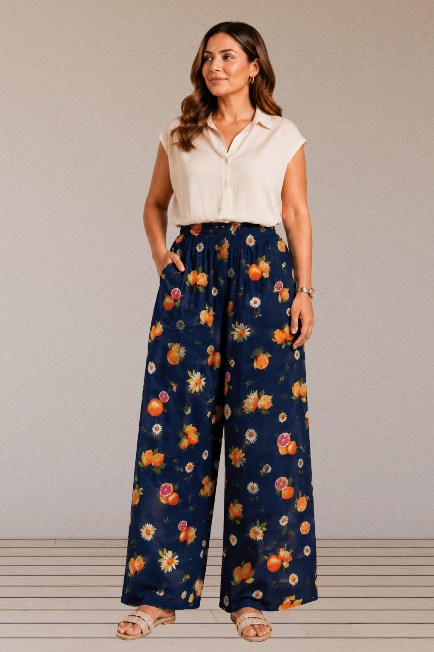 Evening Citrus Rayon Lounge Pants