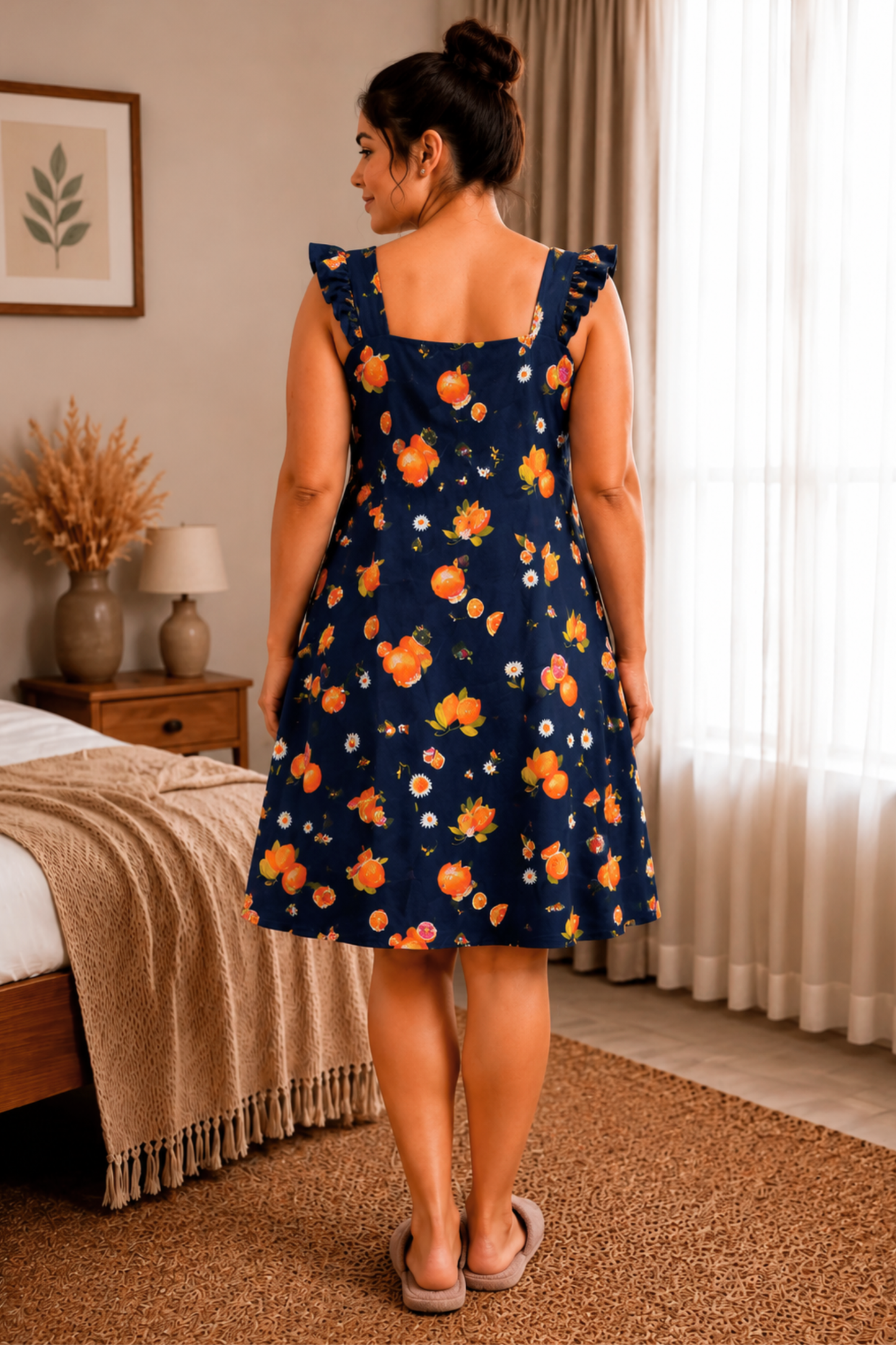 Evening Citrus Short Night Gown