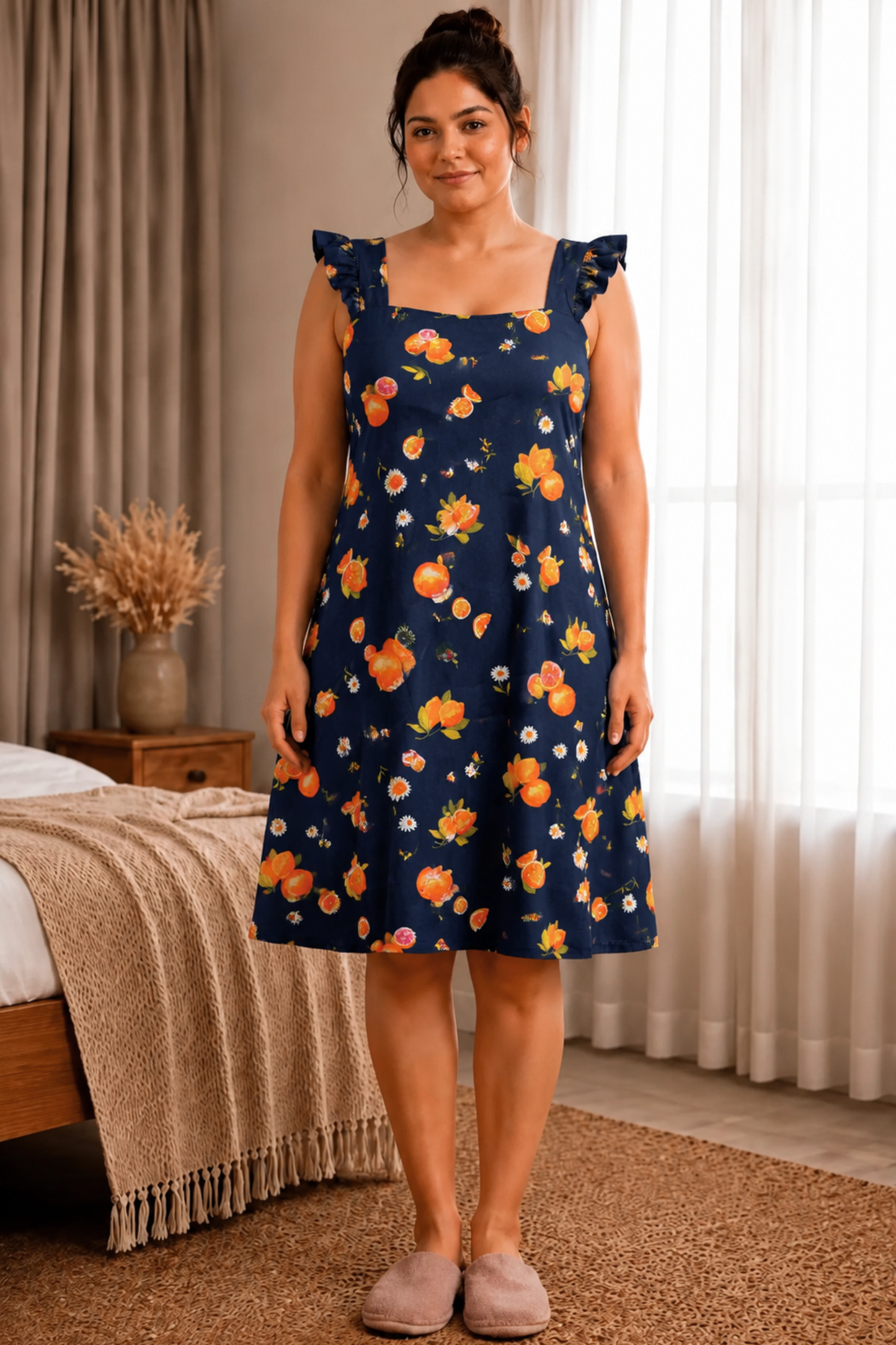 Evening Citrus Short Night Gown