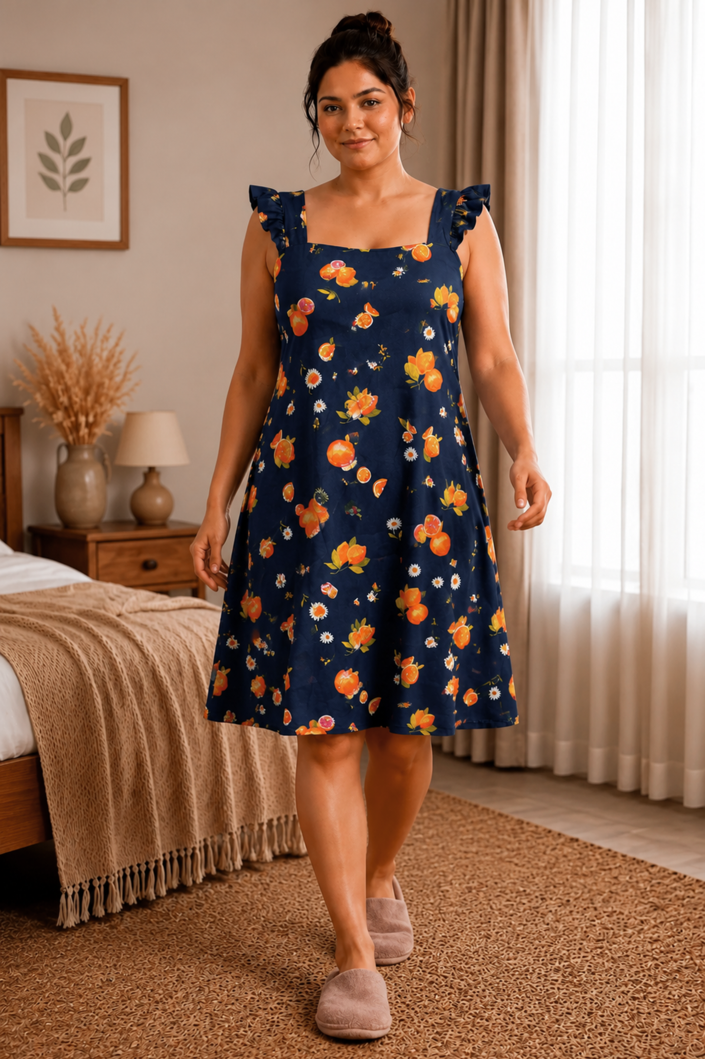 Evening Citrus Short Night Gown