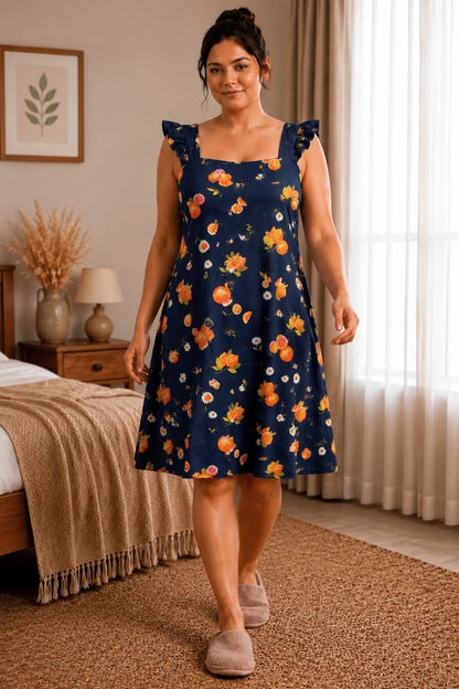 Evening Citrus Short Night Gown