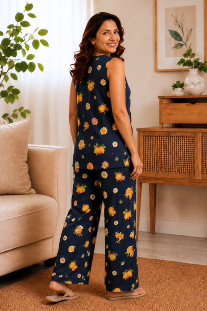 Evening Citrus Rayon Night Suit