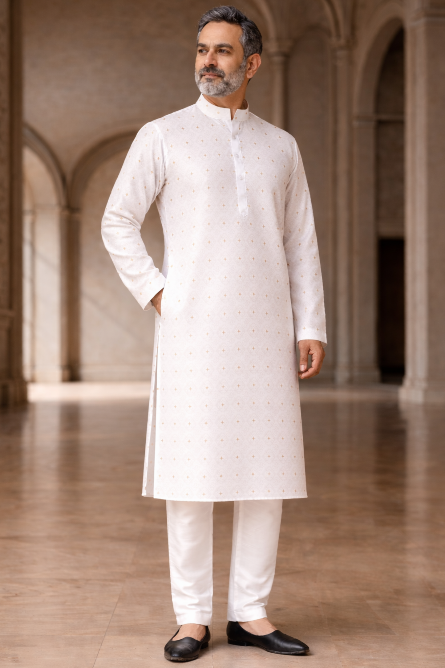 Opulent Jacquard Woven Kurta Pajama