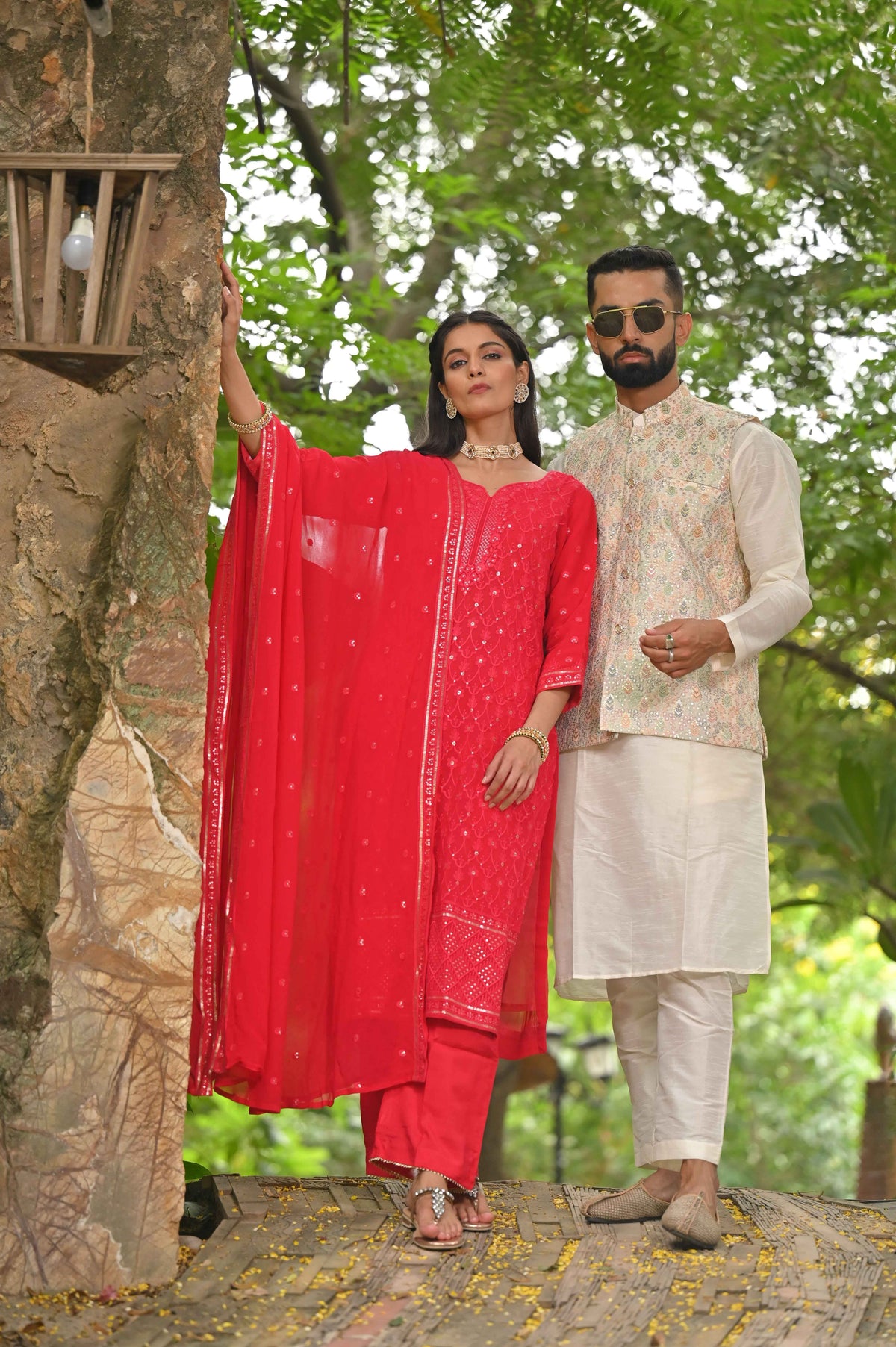 Buy Plus Size ​Festive Cheer Sequinned Couple Outfit At Apella | Sizes XS to 10 XL | India | Free Delivery | Customized