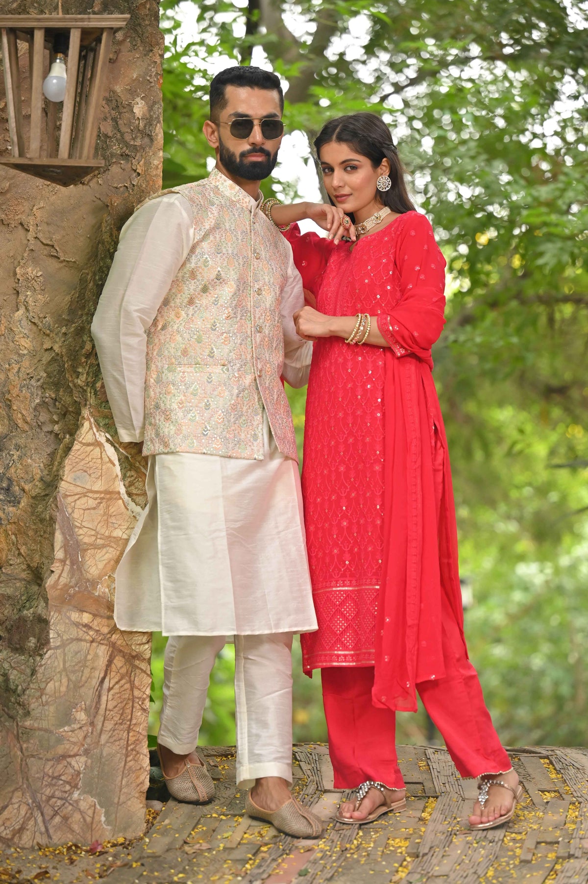 Buy Plus Size ​Festive Cheer Sequinned Couple Outfit At Apella | Sizes XS to 10 XL | India | Free Delivery | Customized