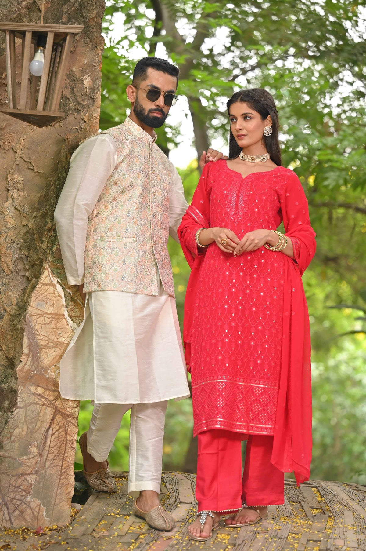 Buy Plus Size ​Festive Cheer Sequinned Couple Outfit At Apella | Sizes XS to 10 XL | India | Free Delivery | Customized