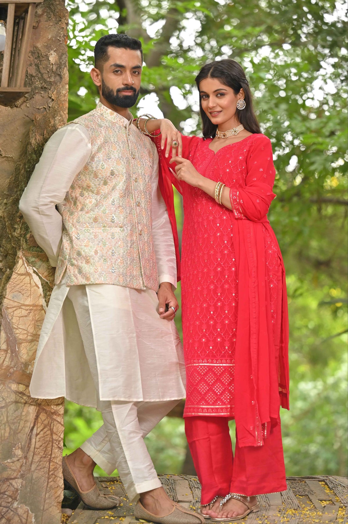Buy Plus Size ​Festive Cheer Sequinned Couple Outfit At Apella | Sizes XS to 10 XL | India | Free Delivery | Customized