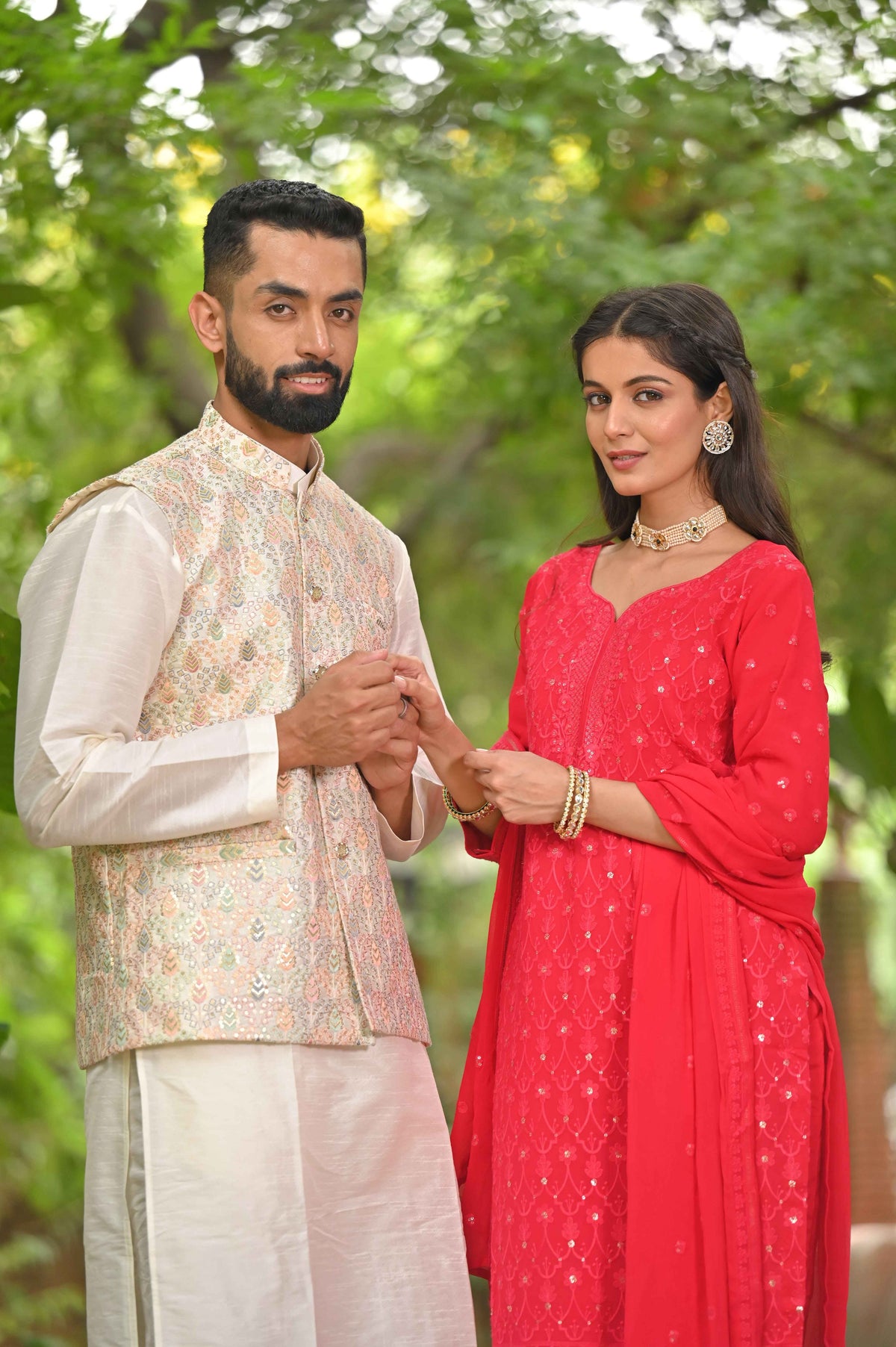 Buy Plus Size ​Festive Cheer Sequinned Couple Outfit At Apella | Sizes XS to 10 XL | India | Free Delivery | Customized