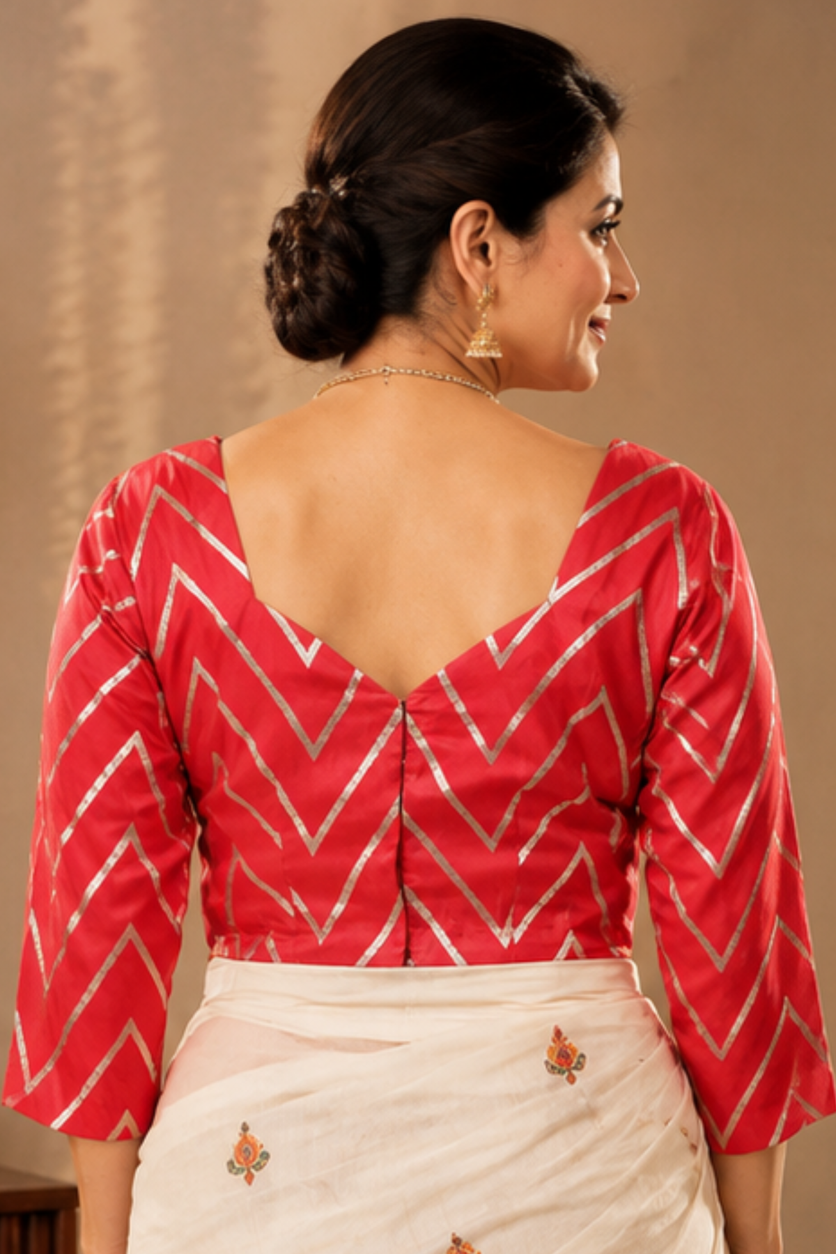 Festive Sparkle Silk Blouse