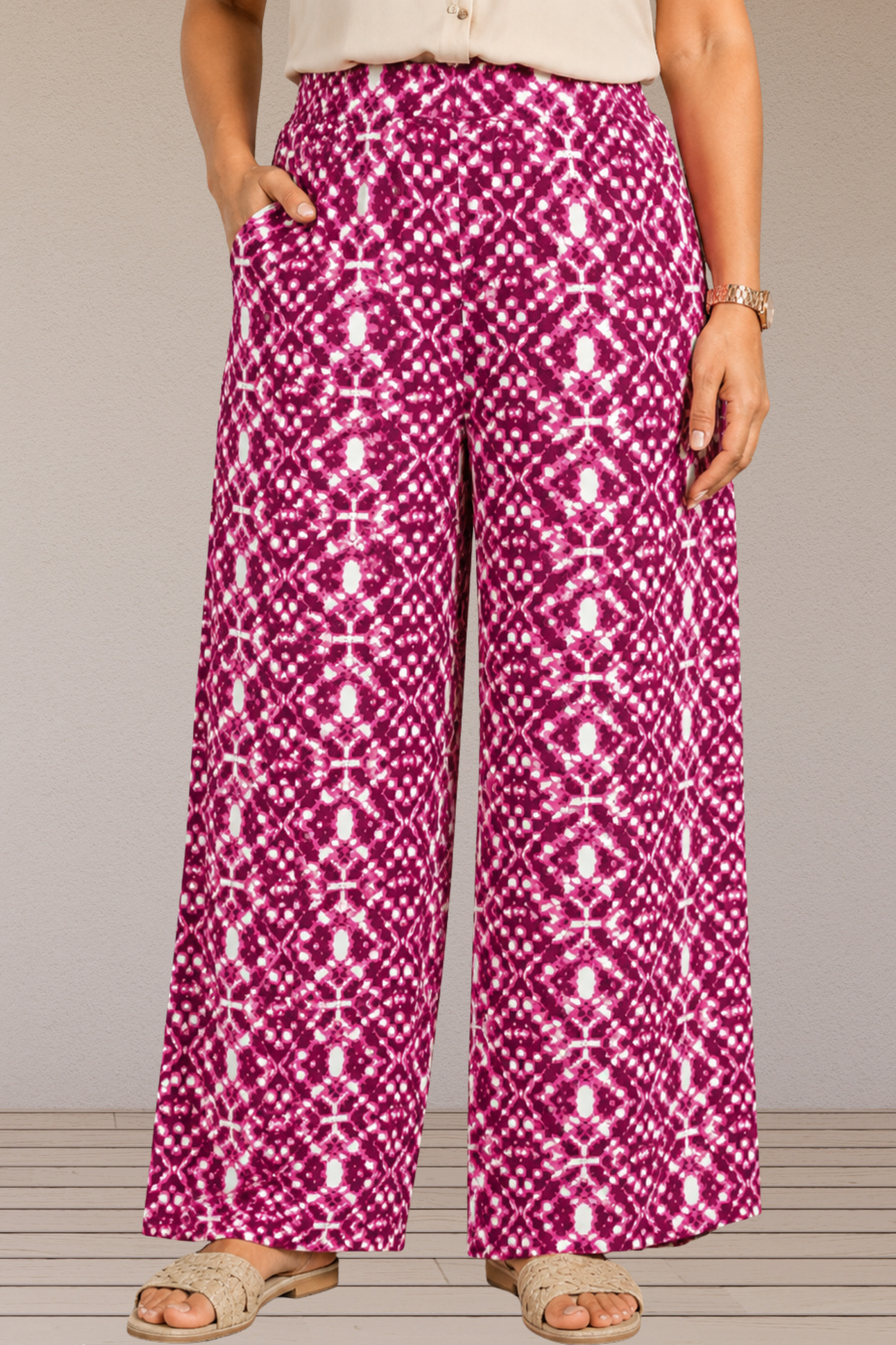 Fiery Fuchsia Rayon Lounge Pants