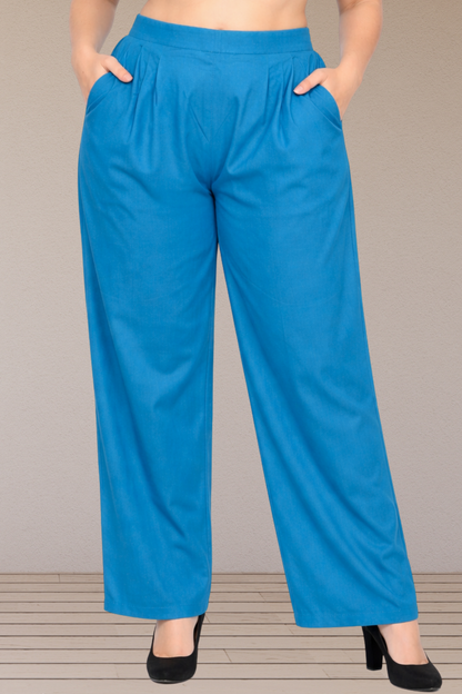 Firozi Belted Cotton Palazzo