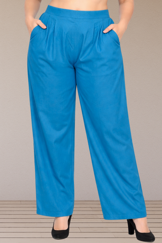 Firozi Belted Cotton Palazzo