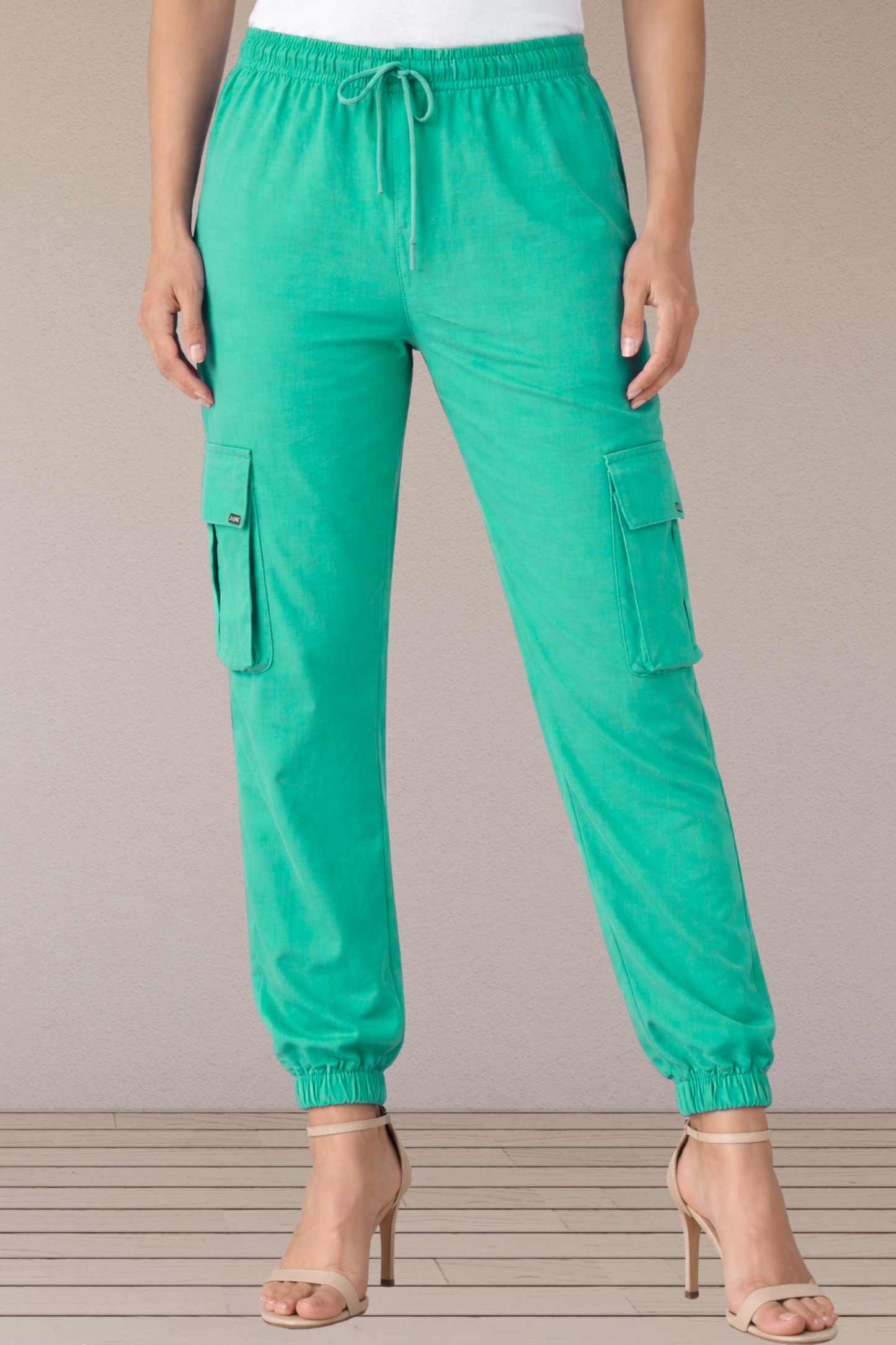 Firozi Cotton Cargo Pants