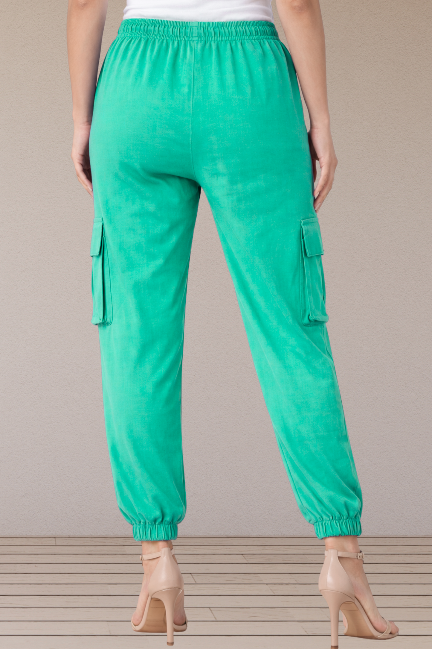 Firozi Cotton Cargo Pants